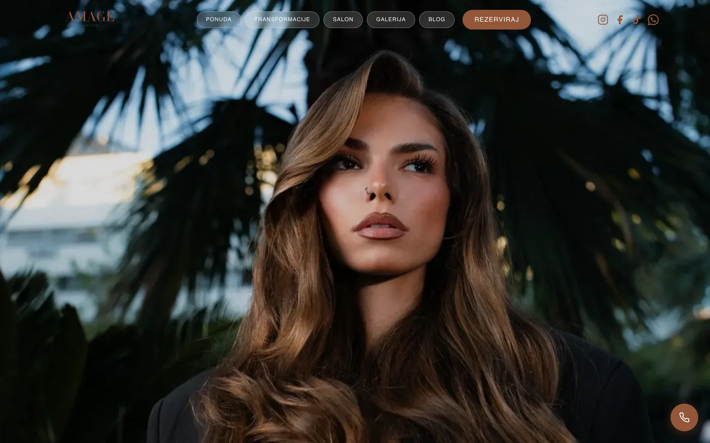 Studio Amage — Clean, modern website for a hair studio in Split, Croatia.